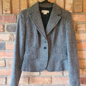 Michael Kors Gray Wool Blazer Jacket Coat